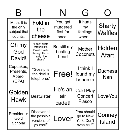 Happy Birthday Nina! Bingo Card