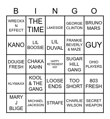 HAPPY RETIREMENT KAY Bingo Card