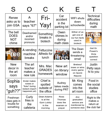 Team Dry Socket Bingo Battle EXTREME! Bingo Card