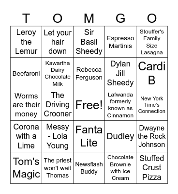 Birthday Bingo Card