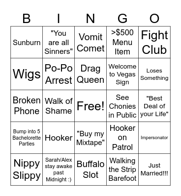 A+S Vegas' Babies Bingo Card