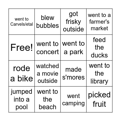 BEACH BINGO - 2025! Bingo Card