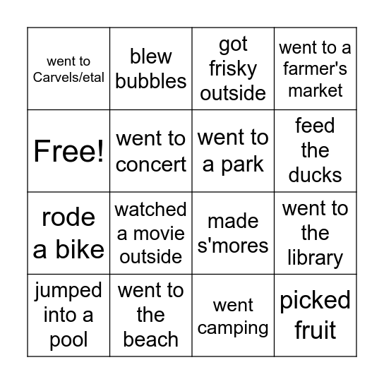 BEACH BINGO - 2025! Bingo Card