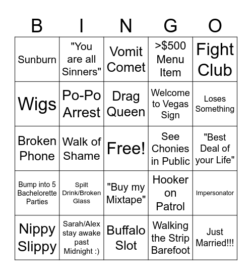 A+S Vegas' Babies Bingo Card