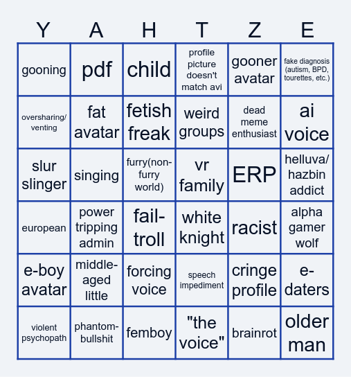 𝙑𝙍𝘾𝙃𝘼𝙏 𝘉𝘐𝘕𝘎𝘖 Bingo Card