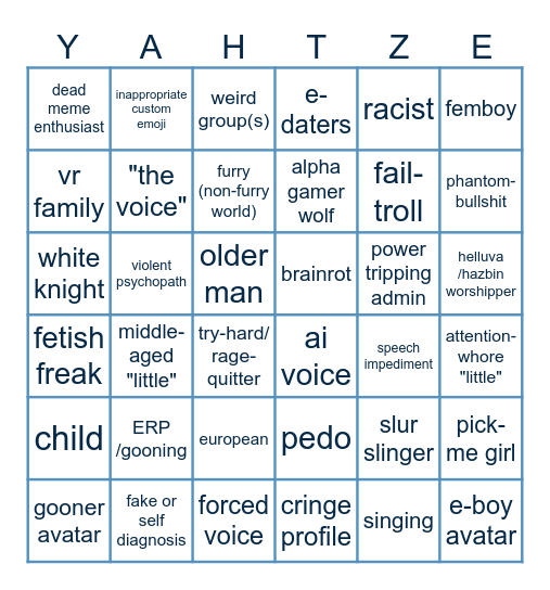 𝙑𝙍𝘾𝙃𝘼𝙏 𝘉𝘐𝘕𝘎𝘖 Bingo Card