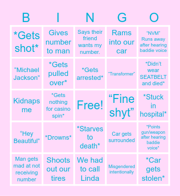 💃 Big Guy Bingo 💁‍♀️ Bingo Card