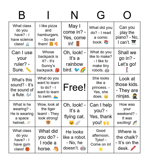 B6 Review Overview Bingo Card