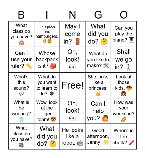 B6 Review Questions Bingo Card