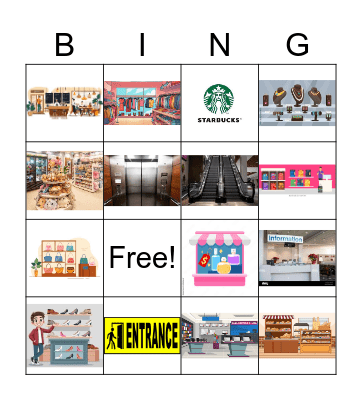 English at the Mall Bingo Card