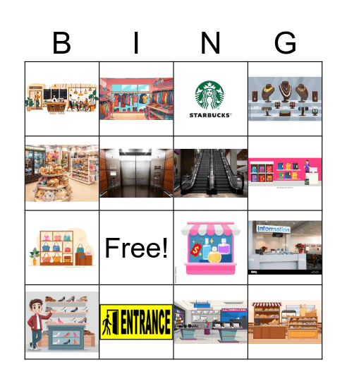 English at the Mall Bingo Card