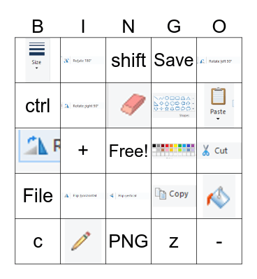MS Paint Bingo Card