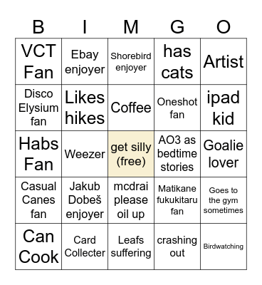 lawndreeee bimgo Bingo Card
