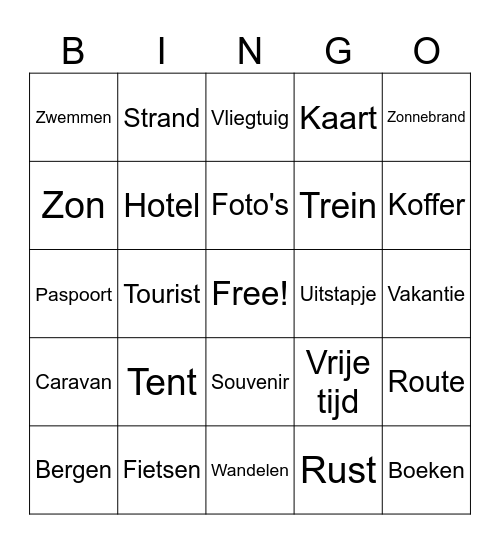 ZOMER Bingo Card