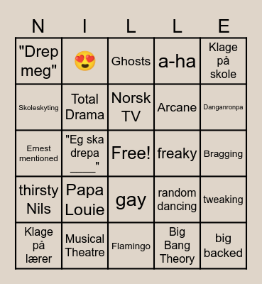 Nils Bingo Card