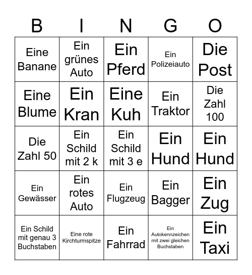 Auto-Bingo Card