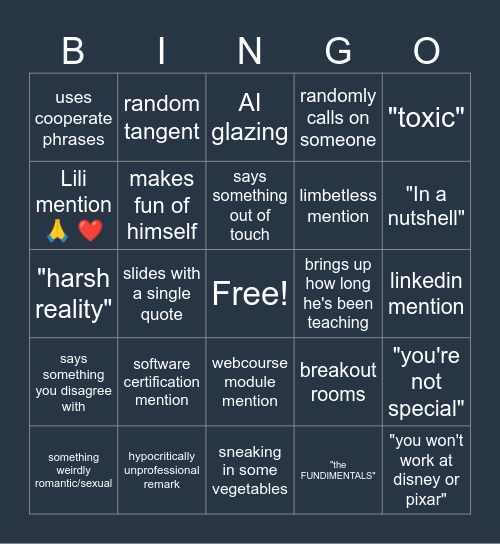 Dombrowski Bingo 2.0 Bingo Card