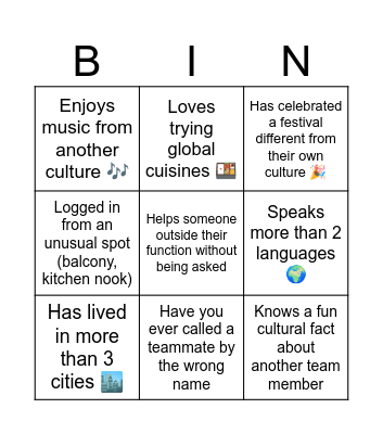 Evallo Bingo: Spot the Diversity Bingo Card