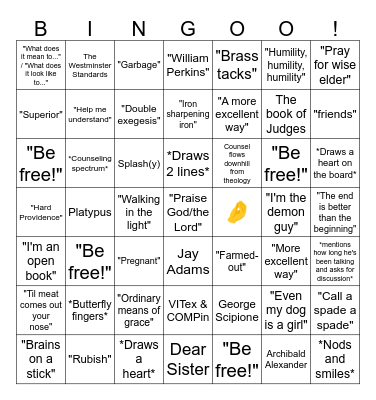 Dr. Evans Bingo Card