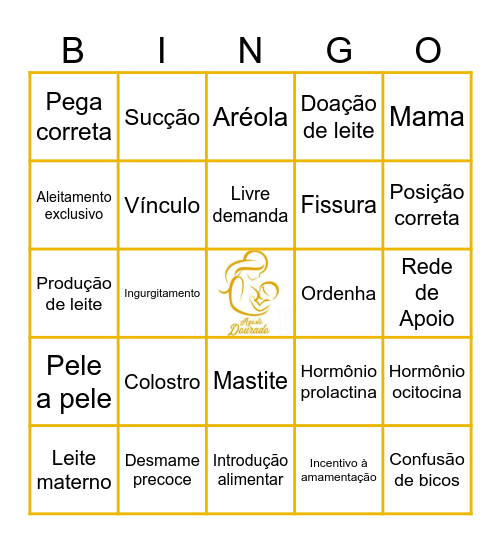 Campanha Agosto Dourado Bingo Card