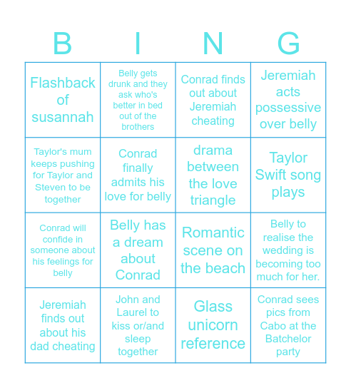 TSITP Episode 7 Bingo Card