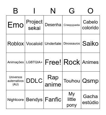 Criança esquisita Bingo Card