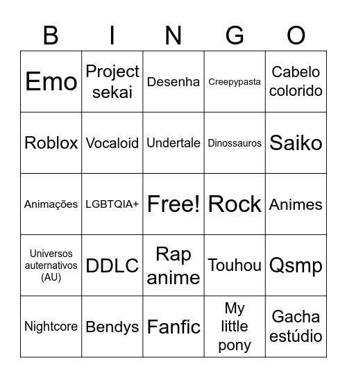 Criança esquisita Bingo Card