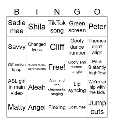 Epstein list children bingo Card