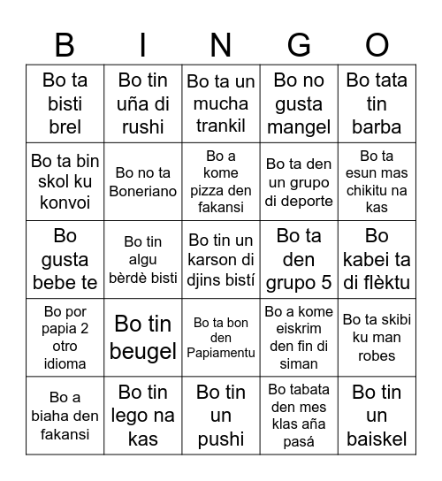 Bingo di Mucha Bingo Card