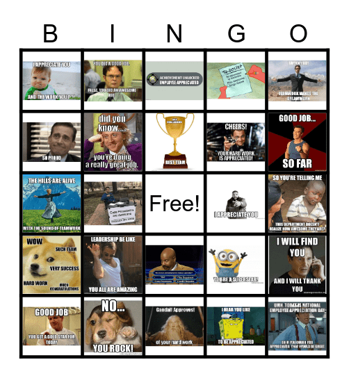 Rockstars! Bingo Card