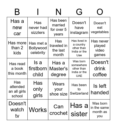Find the Mom BINGO Card