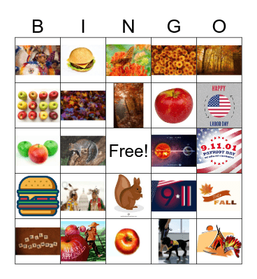 September Bingo Card