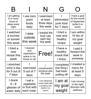 BE A BIG LOSER Bingo Card