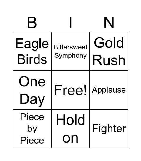 Welcome to Enloe Bingo Card
