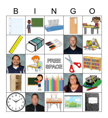School Bingo Card