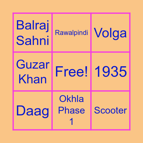 90th Birthday Bingo Card