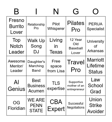 Lisa Hardin Bingo! Bingo Card