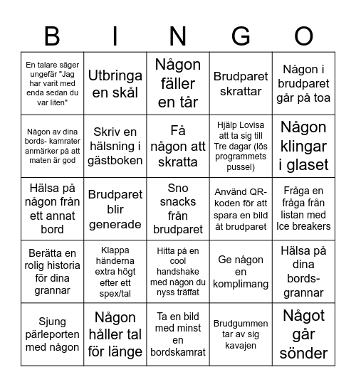 Fest-bingo Card