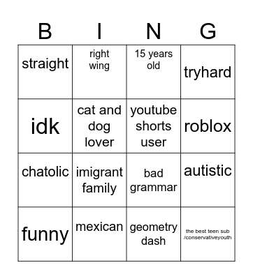 how similar are we Bingo Card