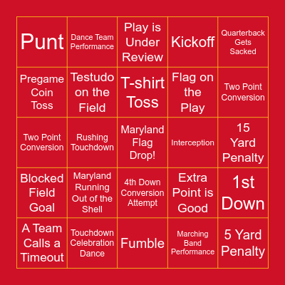 Football Bingo Card