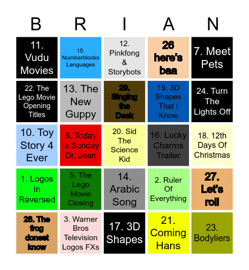 Nicharless87@gmail.com Bingo Card