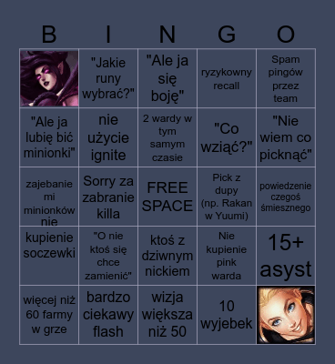 kurwy i fentanyl Bingo Card