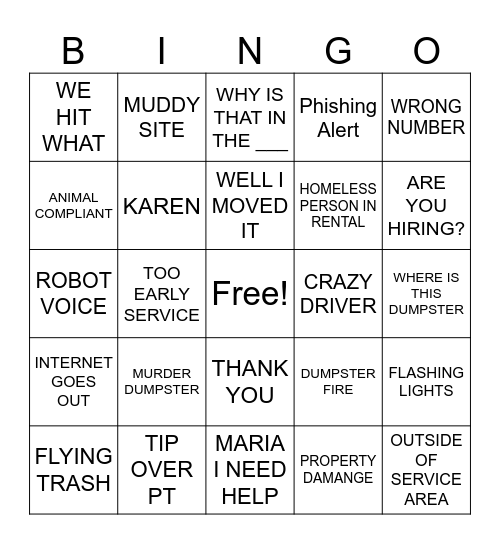FC WHAT ON EARTH Bingo Card