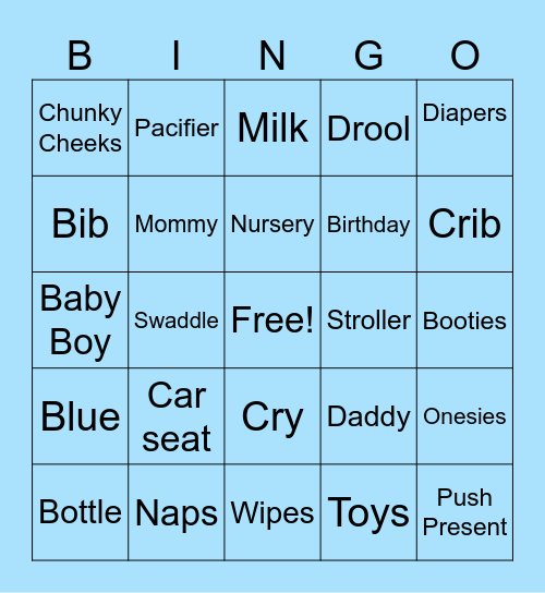 BABY BINGO Card