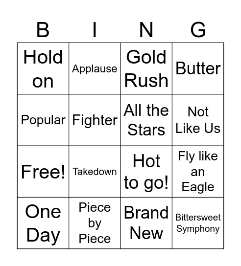 Welcome to Enloe Bingo Card