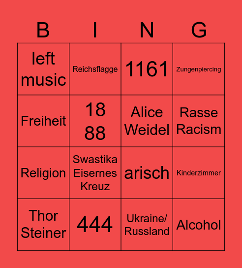 nazzii Bingo Card