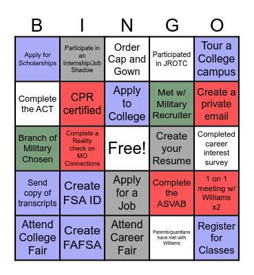 2026 Senior BINGO!! Bingo Card