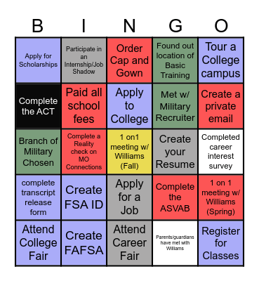 Senior BINGO!! Bingo Card