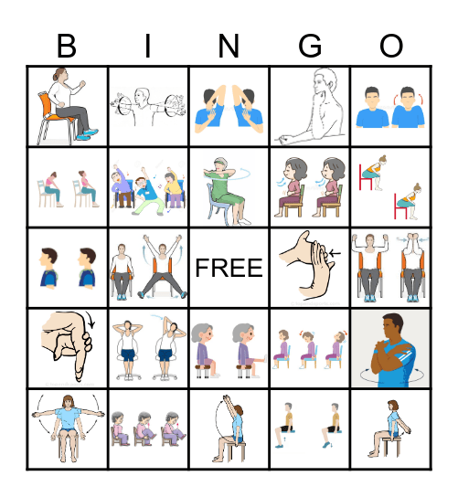 CHAIR YOGA Bingo Card