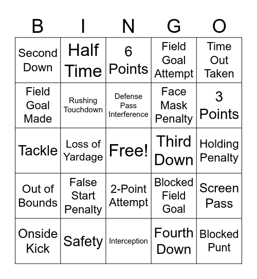 TBAGs Bingo Card